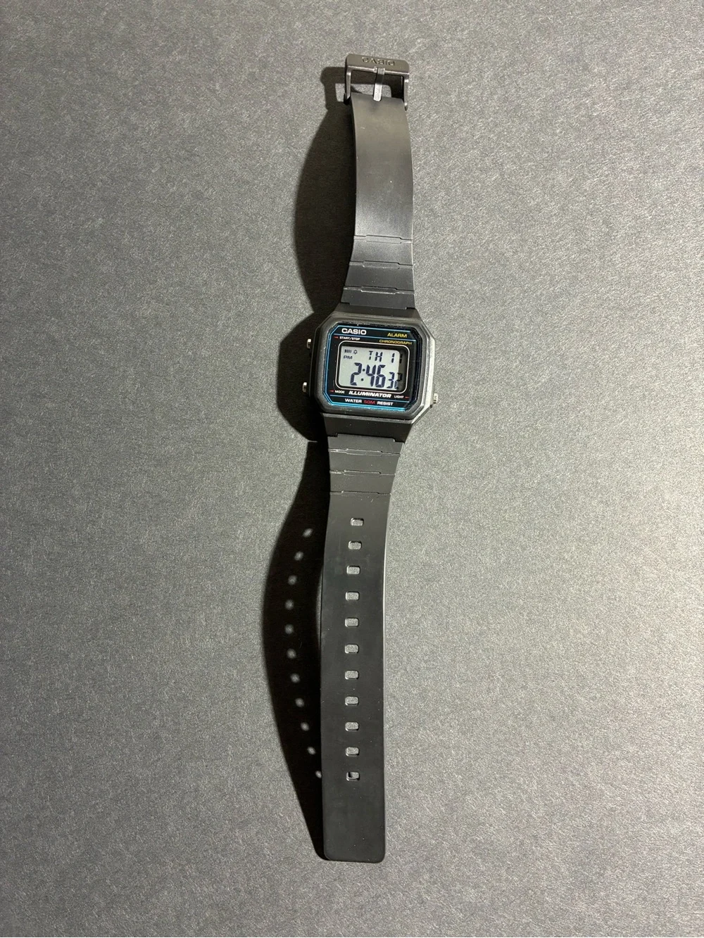 Casio Digital Watch - Black with Silver Accents